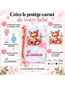 Protège carnet de santé bébé personnalisé – COLLECTION RENARD