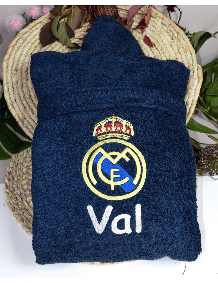 Peignoir adulte REAL MADRID Personnalisé – BRODÉ
