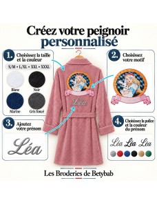 Peignoir adulte personnalisé ALICE
