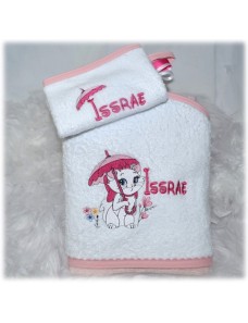 Cape de bain personnalisée enfant avec prénom et motif unique, cadeau bébé ARISTOCHATS