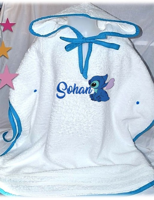 Poncho de bain personnalisé STITCH