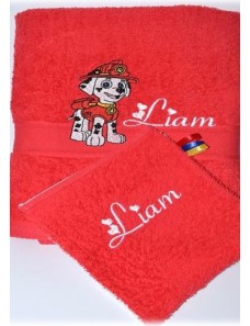 Serviette de douche ou de toilette SUPER CHIEN