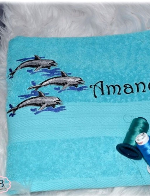 Serviette de douche ou de toilette DAUPHINS