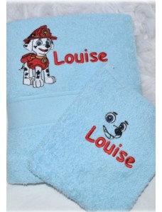 Serviette de douche ou de toilette SUPER CHIEN