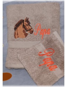 Serviette de douche ou de toilette CHEVAUX