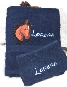 Serviette de douche ou de toilette CHEVAUX