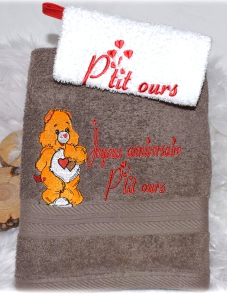 Serviette de douche ou de toilette BISOUNOURS