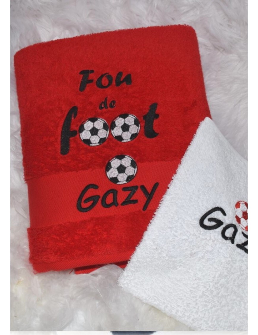 Serviette de douche ou de toilette FOU DU FOOT