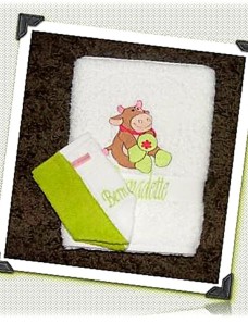 Serviette de douche ou de toilette VACHE LOLA