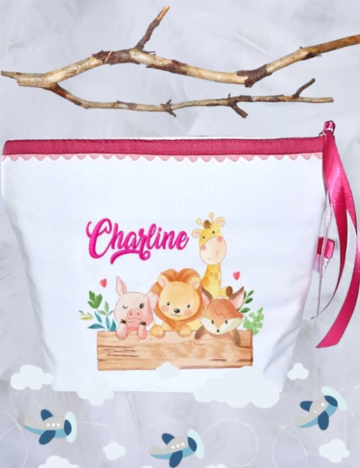 Trousse de toilette personnalisée SAVANE GIRAFE