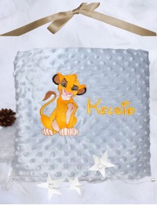 Couverture bébé personnalisée brodée avec prénom ou texte.
