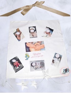 Couverture bébé personnalisée brodée avec prénom ou texte.