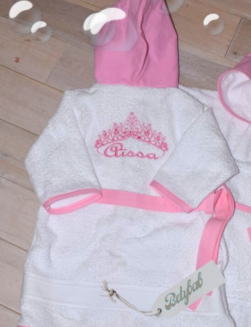 Peignoir de bain enfant personnalisé COURONNE