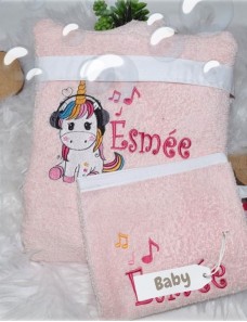 Peignoir de bain enfant personnalisé LICORNE 1