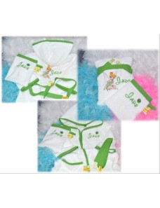 Peignoir avec capuche pour enfant personnalisé en broderie. Eponge 450 g/m² 100 % Coton.