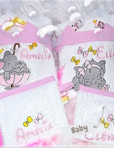 Peignoir de bain enfant personnalisé ELEPHANT