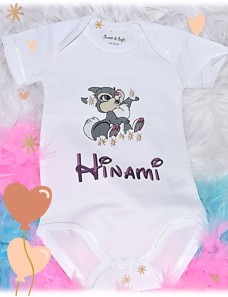 Body bébé personnalisé avec prénom et motif PANPAN