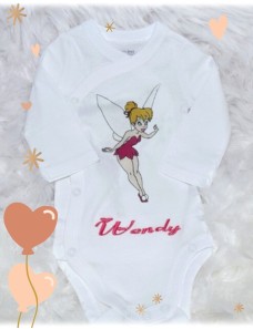 Body bébé personnalisé avec prénom FEE CLOCHETTE