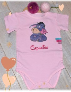 Body bébé personnalisé avec prénom BOURRIQUET