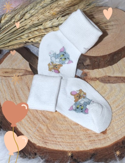 Chaussettes bébé personnalisé TOM ET JERRY