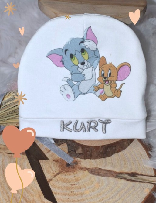 Bonnet bébé personnalisé TOM ET JERRY