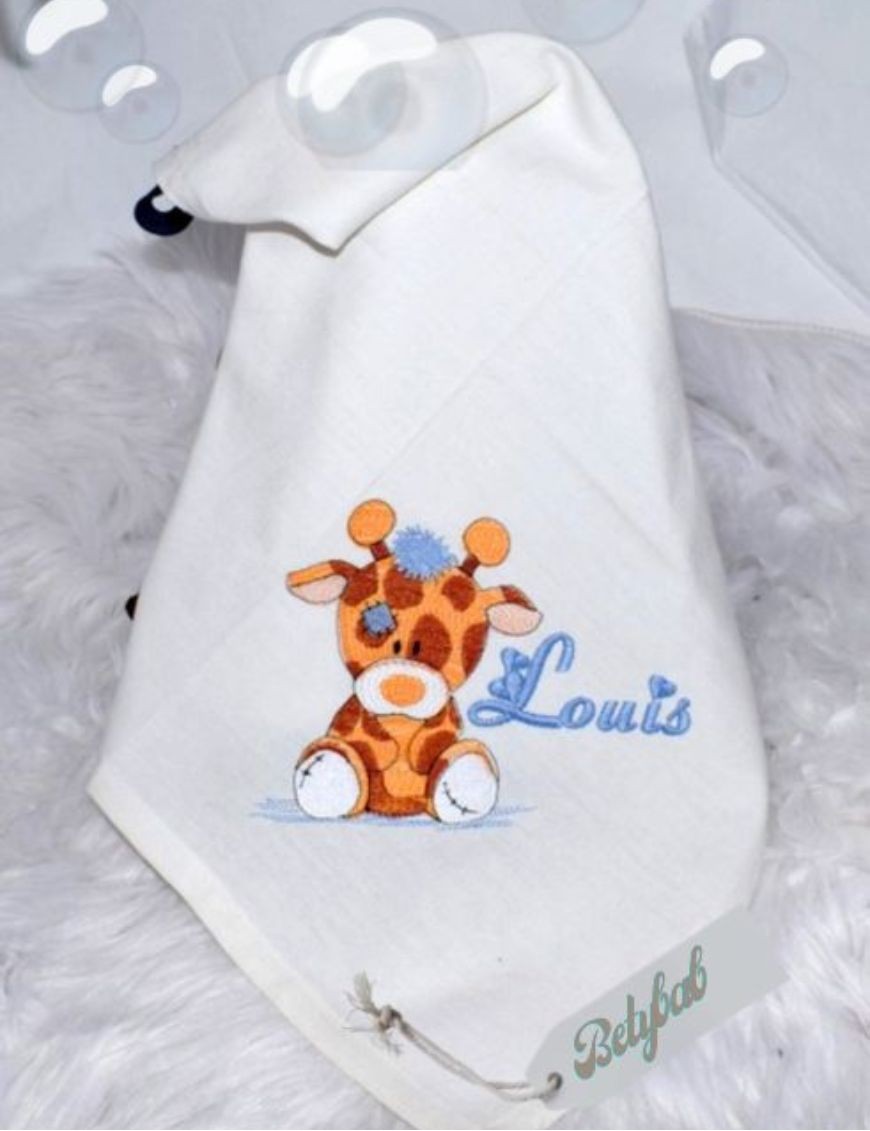 Serviette de table personnalisée TEDDY GIRAFE