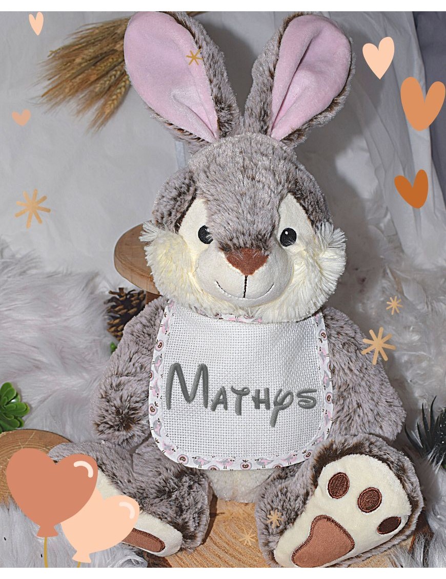 Peluche personnalisée LAPIN MATHYS