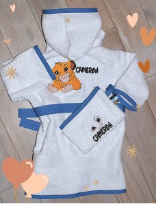 Peignoir de bain enfant personnalisé SIMBA