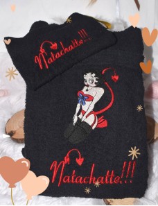 Peignoir adulte personnalisé Betty Boop – brodé