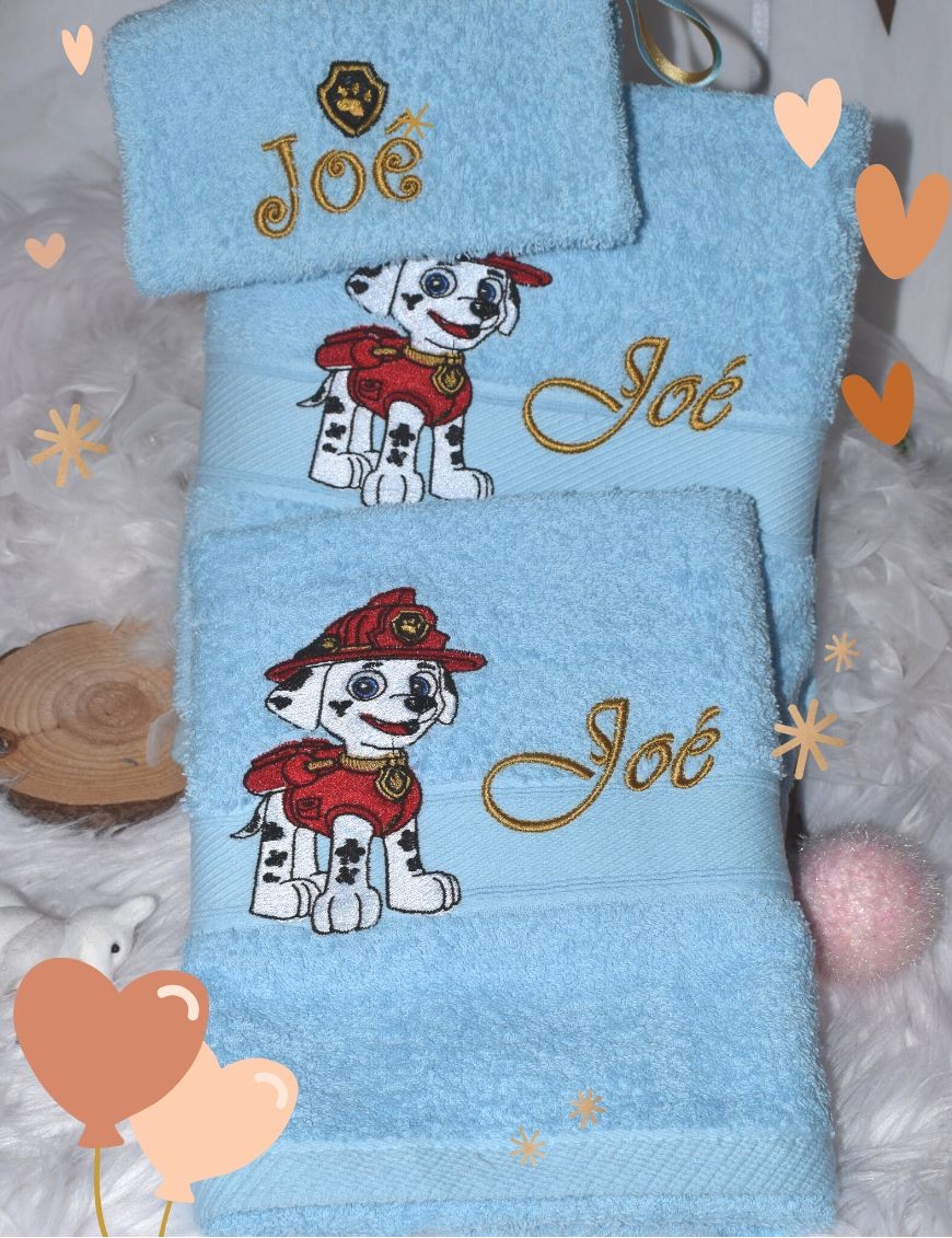 Serviette de douche ou de toilette SUPER CHIEN