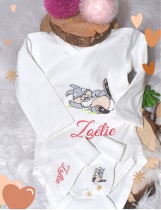 Body bébé personnalisé avec prénom et motif PANPAN