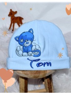 Bonnet bébé personnalisé CHATON BEAR