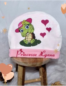 Bonnet bébé personnalisé TORTUE