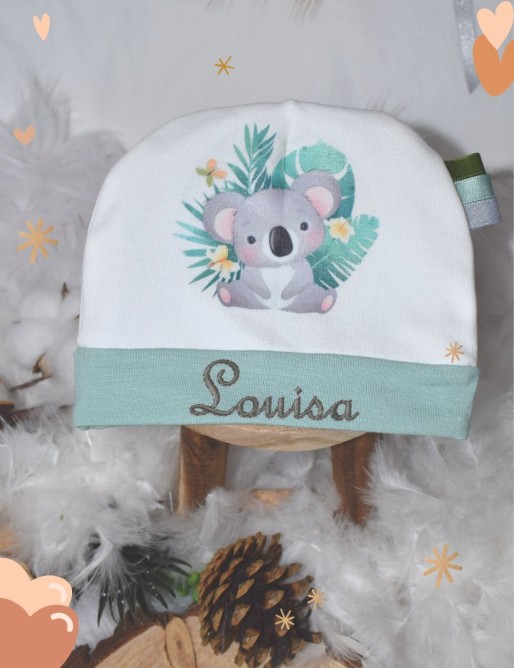 Bonnet bébé personnalisé KOALA