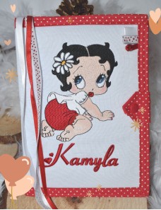 Protège carnet de santé double dessin personnalisé BETTY BOOP