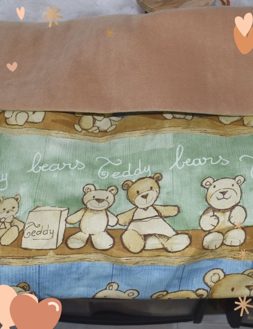 Couverture personnalisée TISSUS TEDDY BEARS