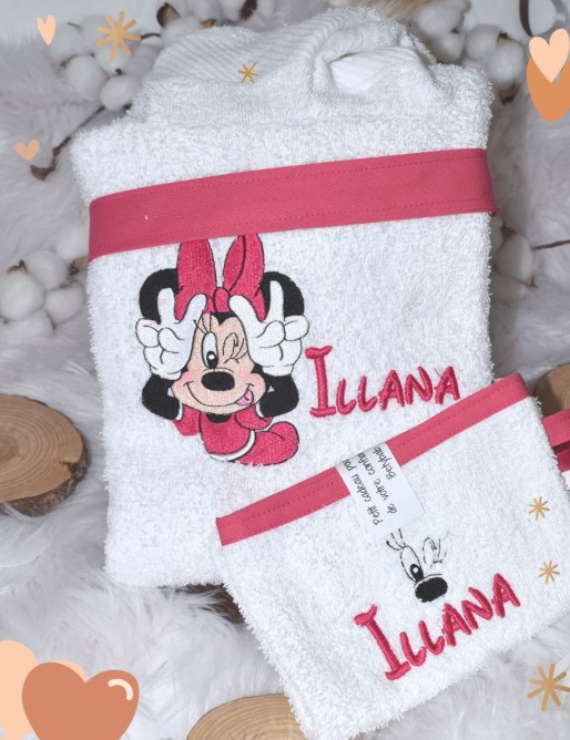 Peignoir de bain enfant personnalisé MINNIE