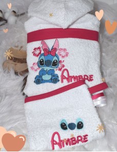 Peignoir de bain enfant personnalisé STITCH