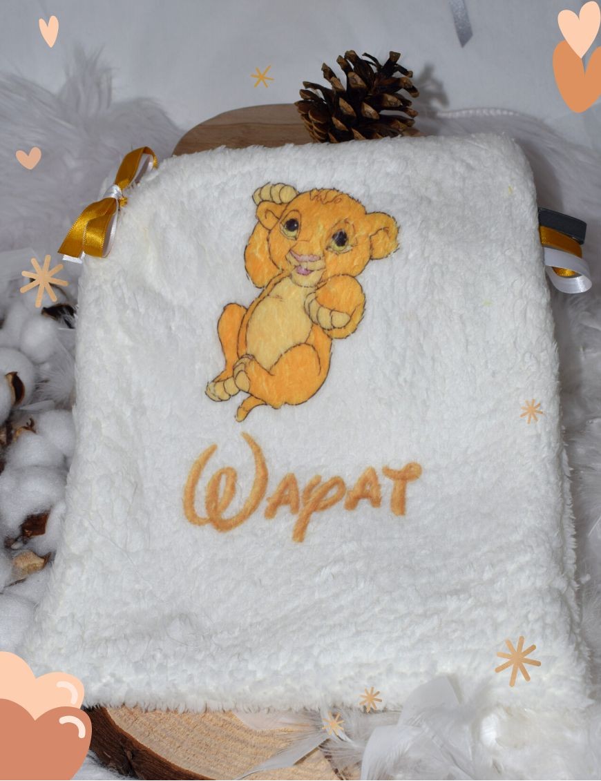 Doudou plat LIONCEAU personnalisé