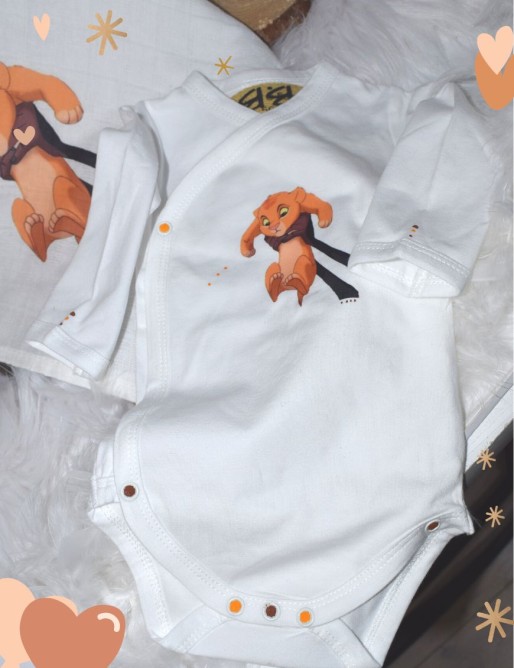 Body bébé personnalisé avec prénom SIMBA Body bébé personnalisé avec prénom SIMBA
