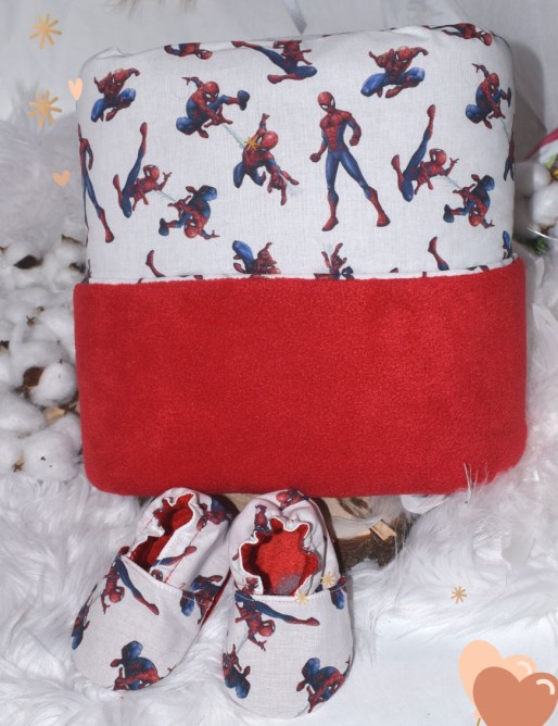 Coffret naissance Tissus SPIDERMAN personnalisé