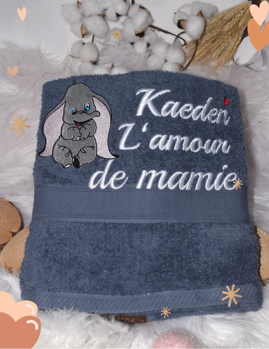 Serviette de douche ou de toilette ELEPHANT