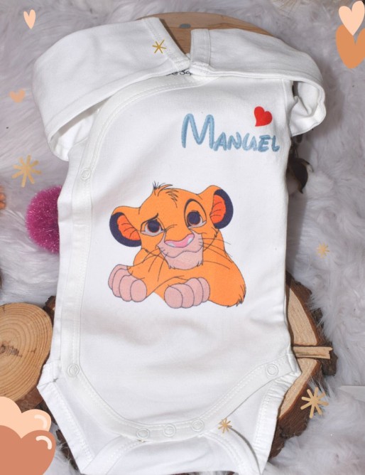 Body bébé personnalisé Lionceau