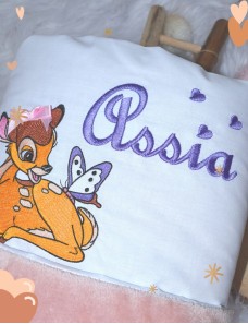 Couverture bébé personnalisée brodée avec prénom ou texte.