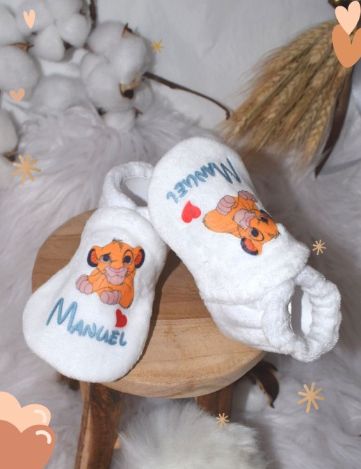 Chaussons bébé LIONCEAU personnalisé