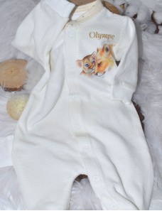 Pyjama bébé personnalisé LION BABY