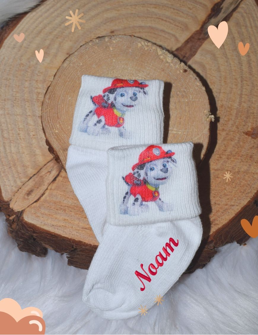 Chaussettes bébé personnalisé PATPATROUILLE