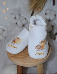 Chaussons bébé LION BABY personnalisé