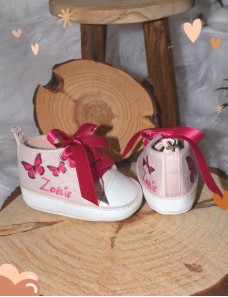 Chaussons bébé personnalisé LES PAPILLONS