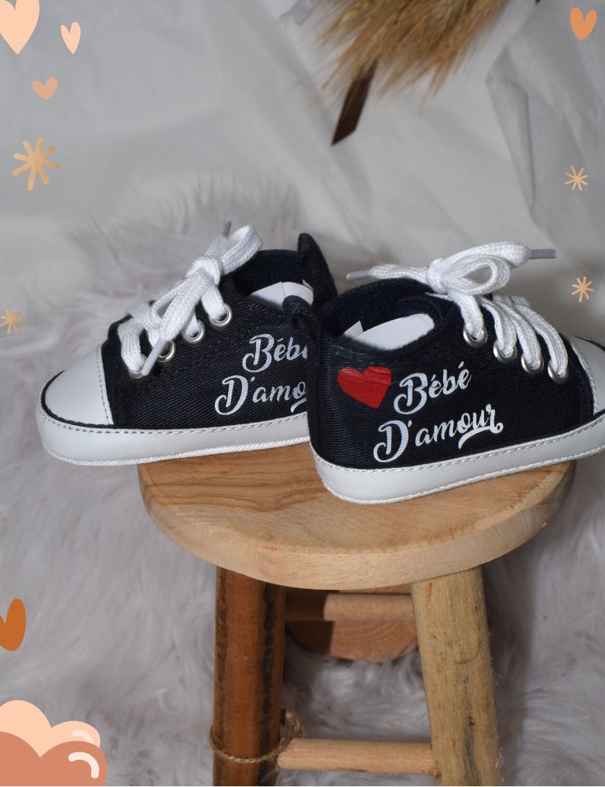 Chaussons bébé personnalisé BEBE D'AMOUR